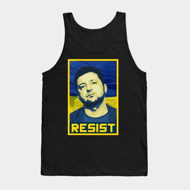 Zelensky Resist Tank Top by Nerd_art